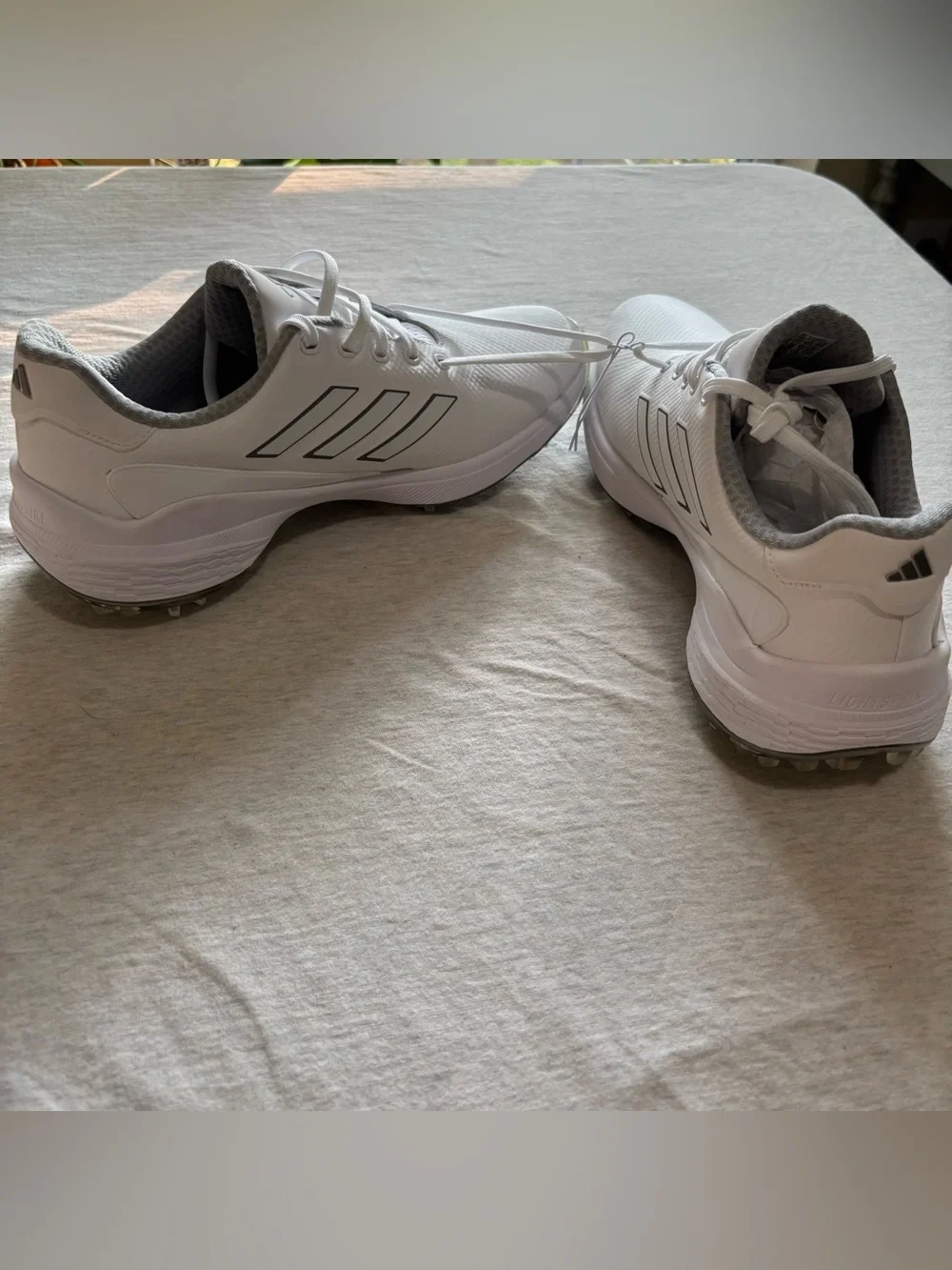 Adidas ZG23 Spiked Golf Shoes White/Silver Men’s Size 8 NEW